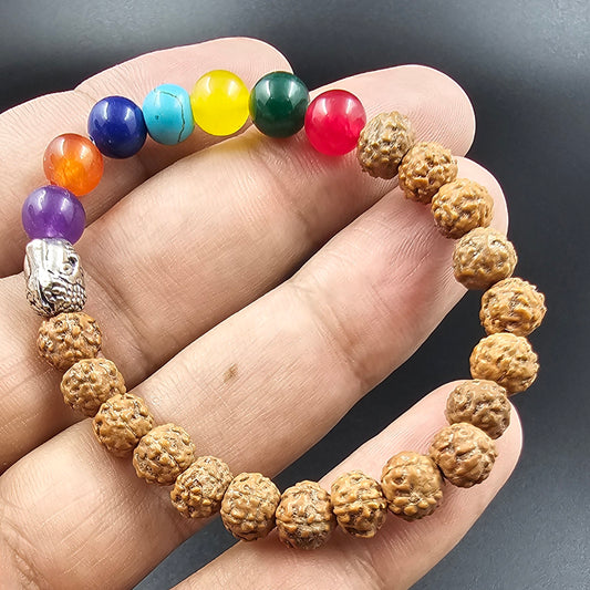 Rudraksh with 7 chakra stones