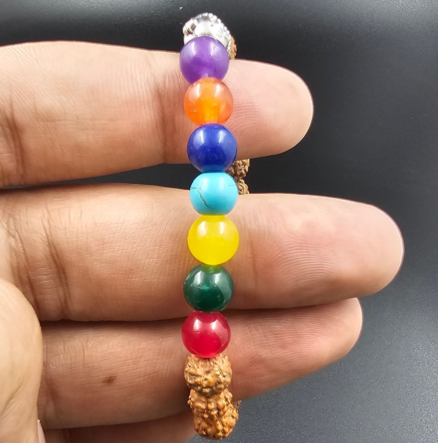 Rudraksh with 7 chakra stones