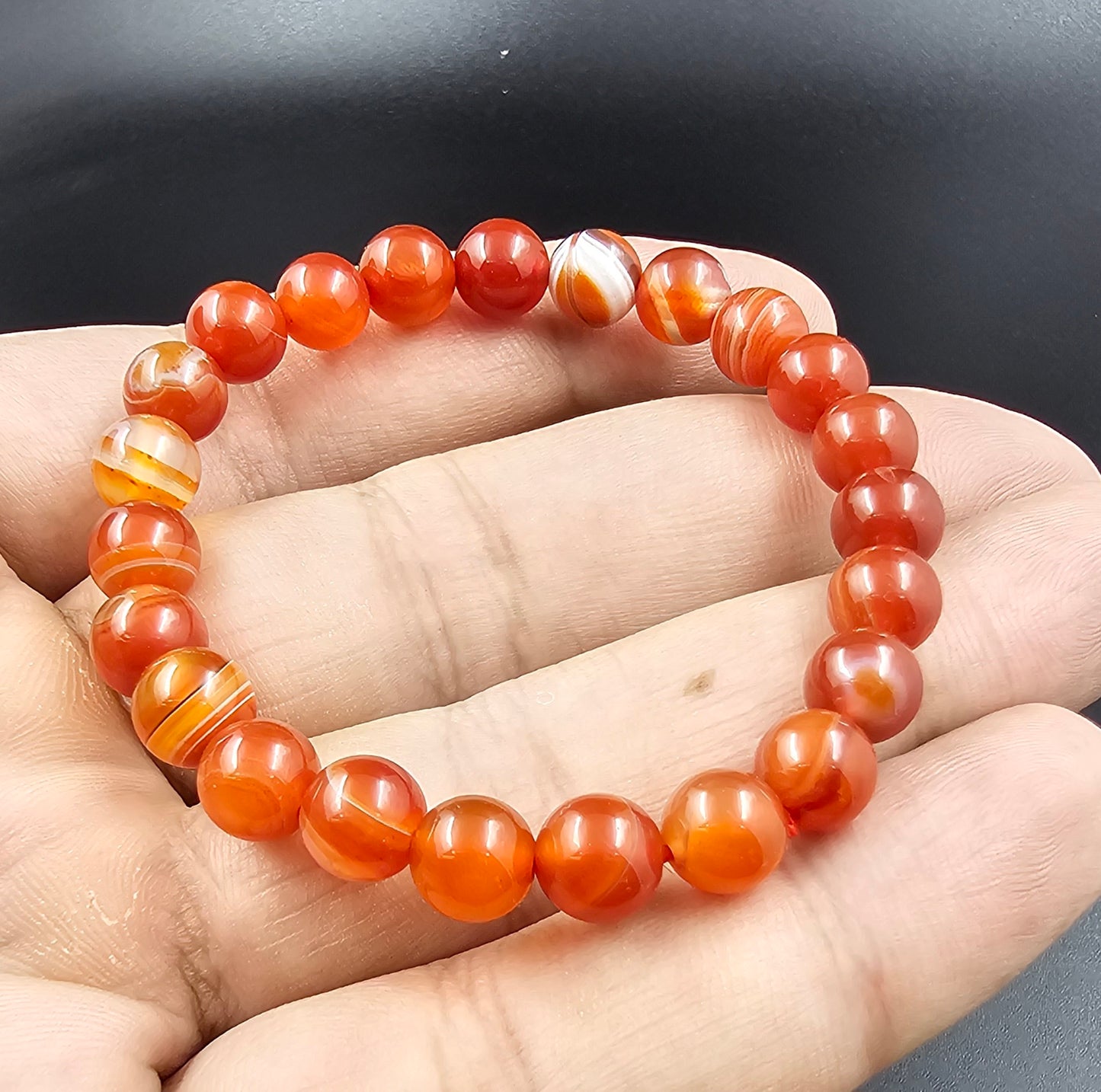 Carnelian stone bracelet