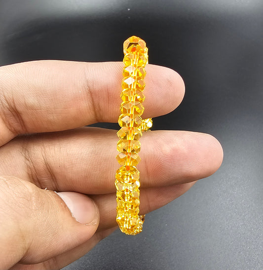 CITRINE DIAMOND CUT BRACELET