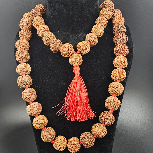 7 MUKHI NEPALI RUDRAKSHA MALA (15MM -18MM BEADS)