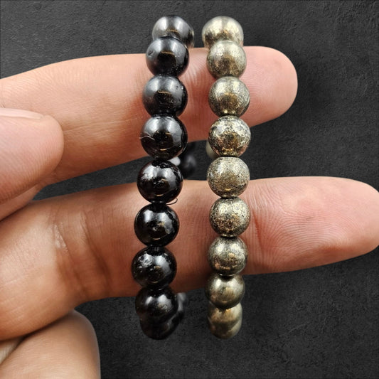 PYRITES AND BLACK TOURMALINE COMBO