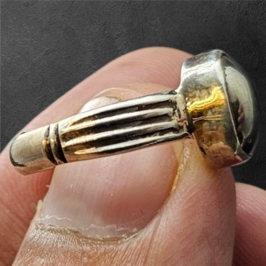 Pure 92.5 silver pyrite ring(adjustable size)