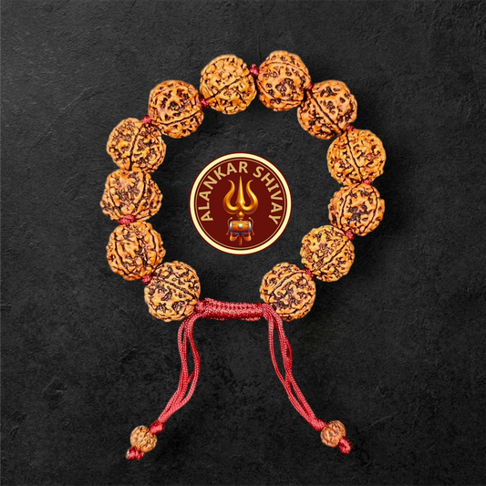 5 FACE NEPALI RUDRAKSH BRACELET (ADJUSTABLE SIZE)