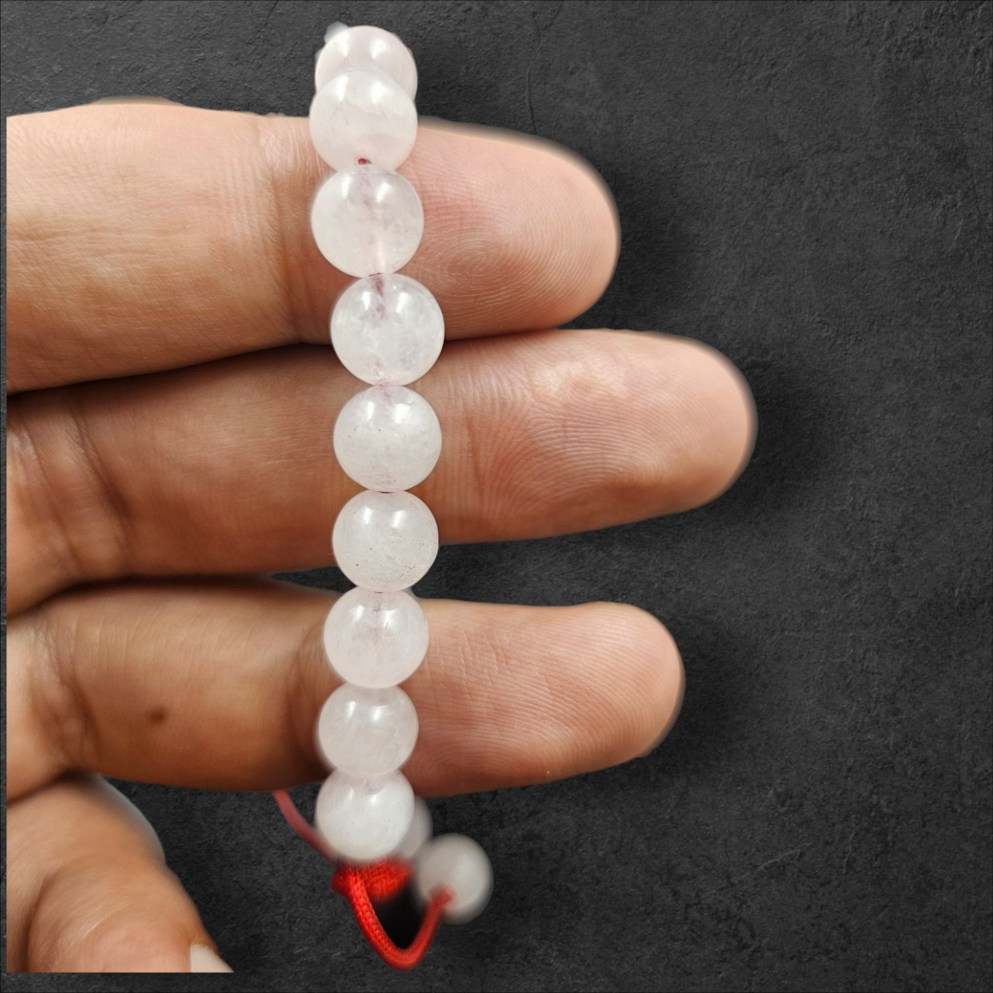 ROSE QUARTZ BRACELET ADJUSTABLE THREAD