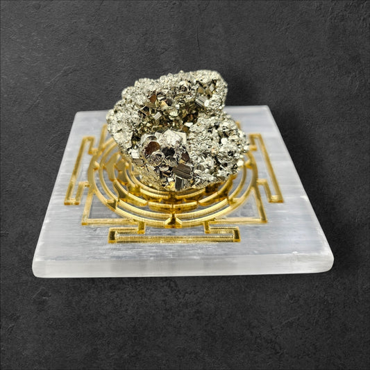 PYRITE 100GM+ SELENITE PLATE COMBO