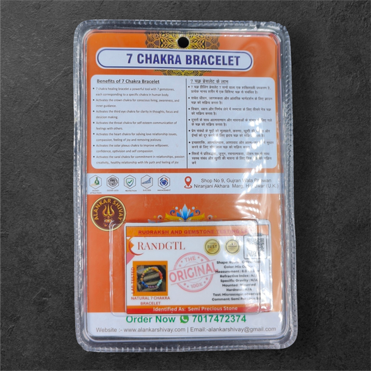Seven chakras bracelet