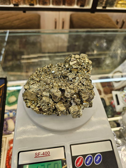 1.26KG RAW PYRITE CLEAR CLUSTER BLOCKS