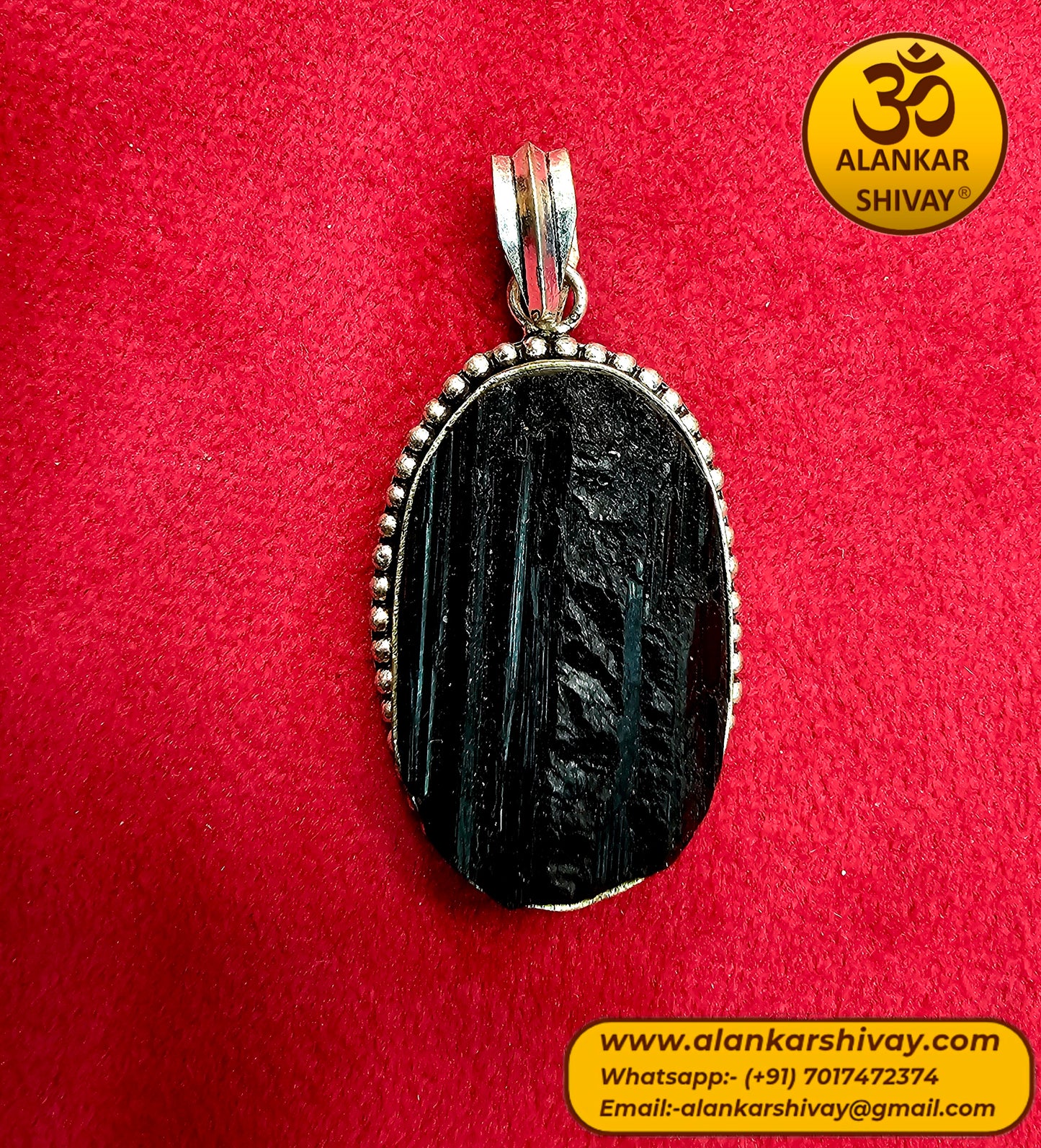 BLACK TOURMALINE LOCKET PENDANT