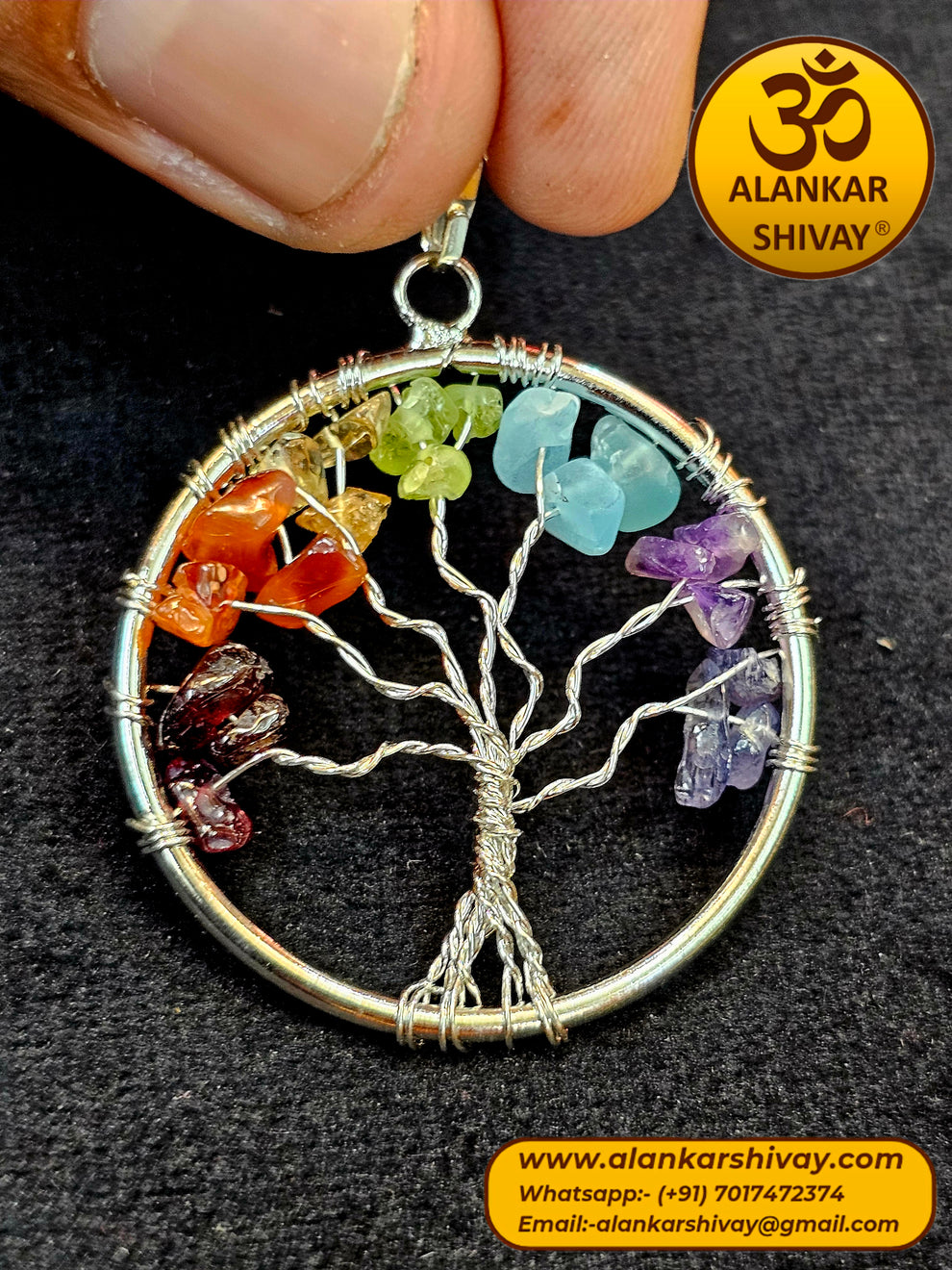 7 CHAKRA STONES LOCKET – ALANKAR SHIVAY®