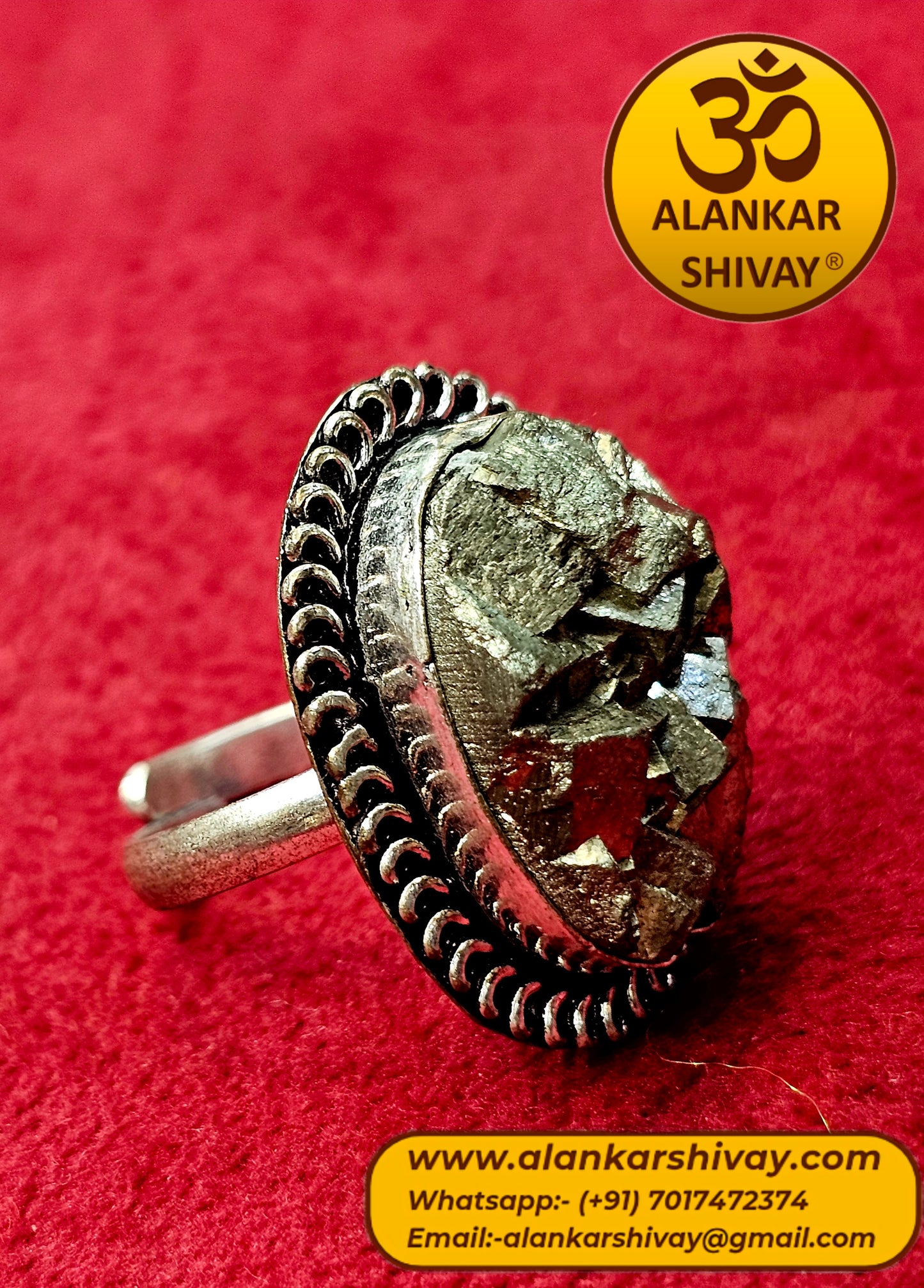 PYRITE RING(FOOL'S GOLD) FREE SIZE