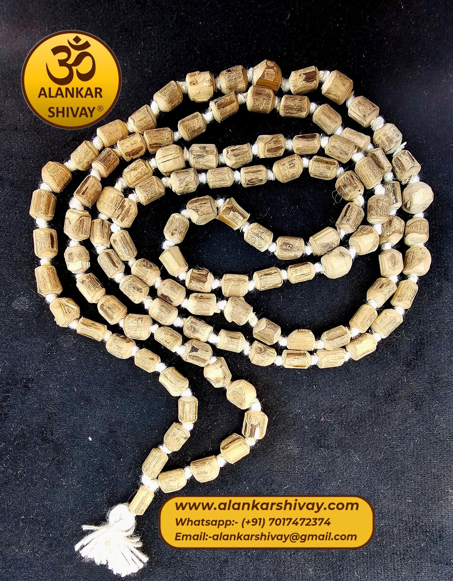 PURE RAMA TULSI  MALA(108 +1 BEADS) WITH GAUMUKHI