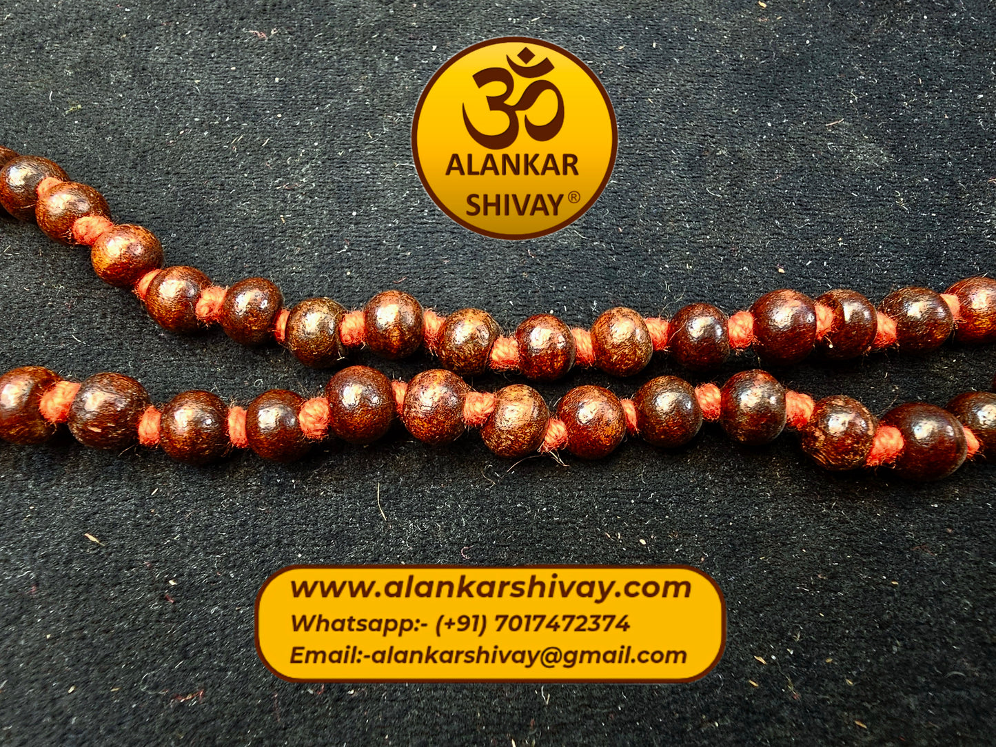 RAKTA CHANDAN MALA (RED SANDALWOOD MALA)(108 +1 beads)