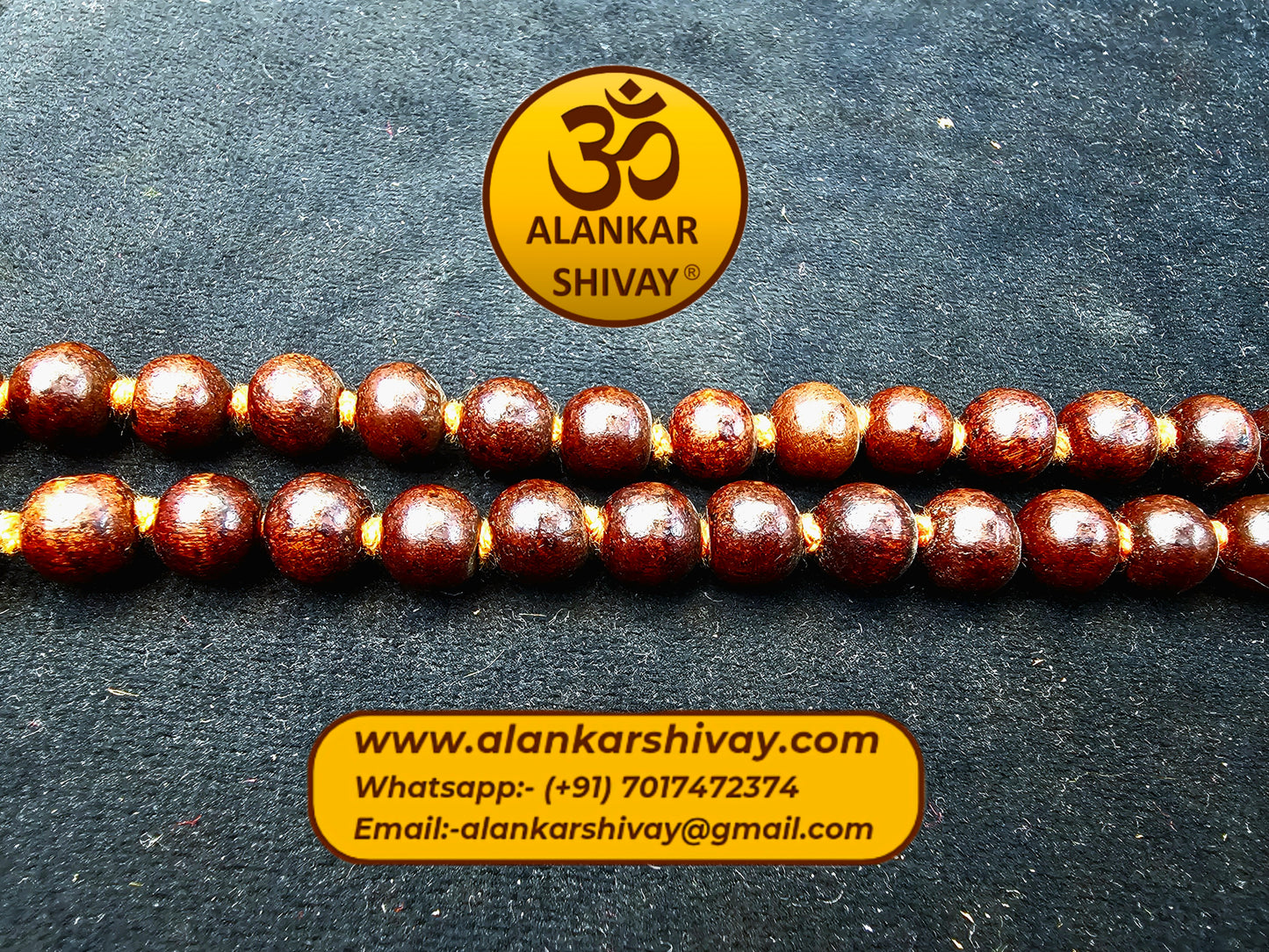 RAKTA CHANDAN MALA (RED SANDALWOOD MALA)(108 +1 beads)