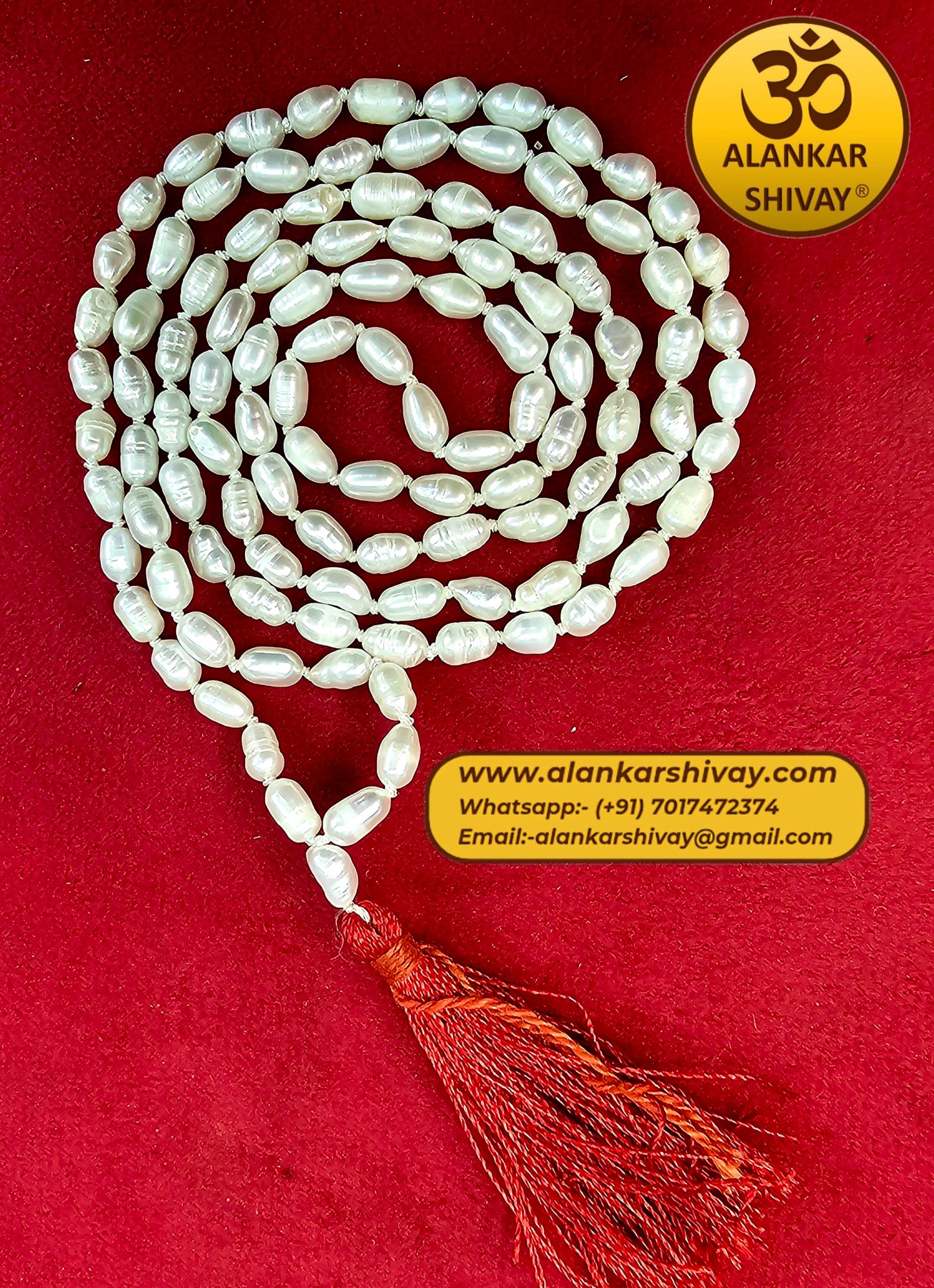 LONG BEADS PEARL MALA (108+1 BEADS)