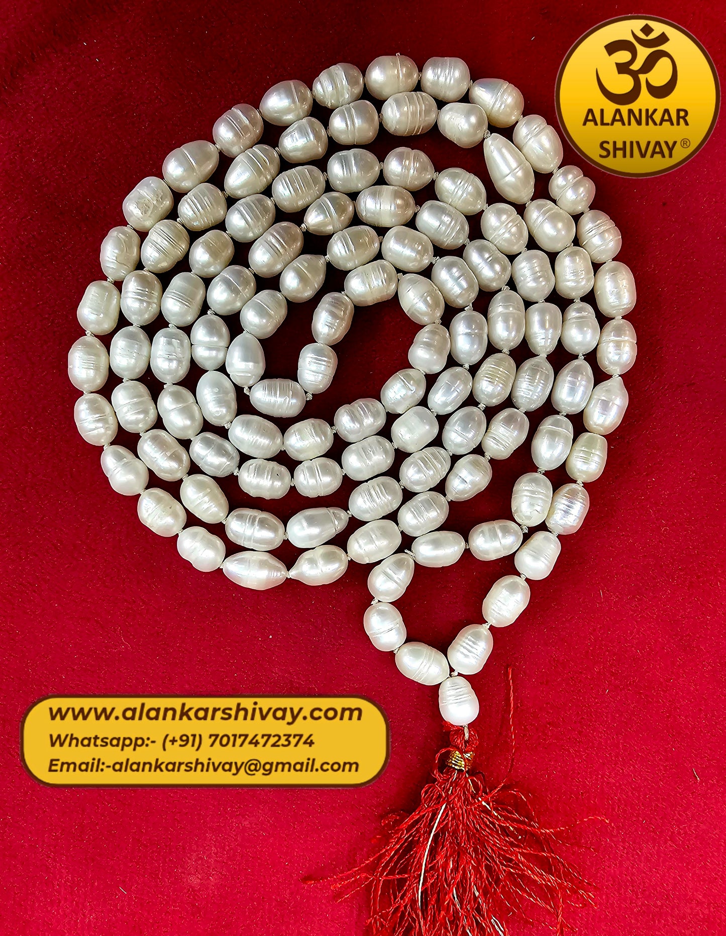 LONG BEADS PEARL MALA (108+1 BEADS)