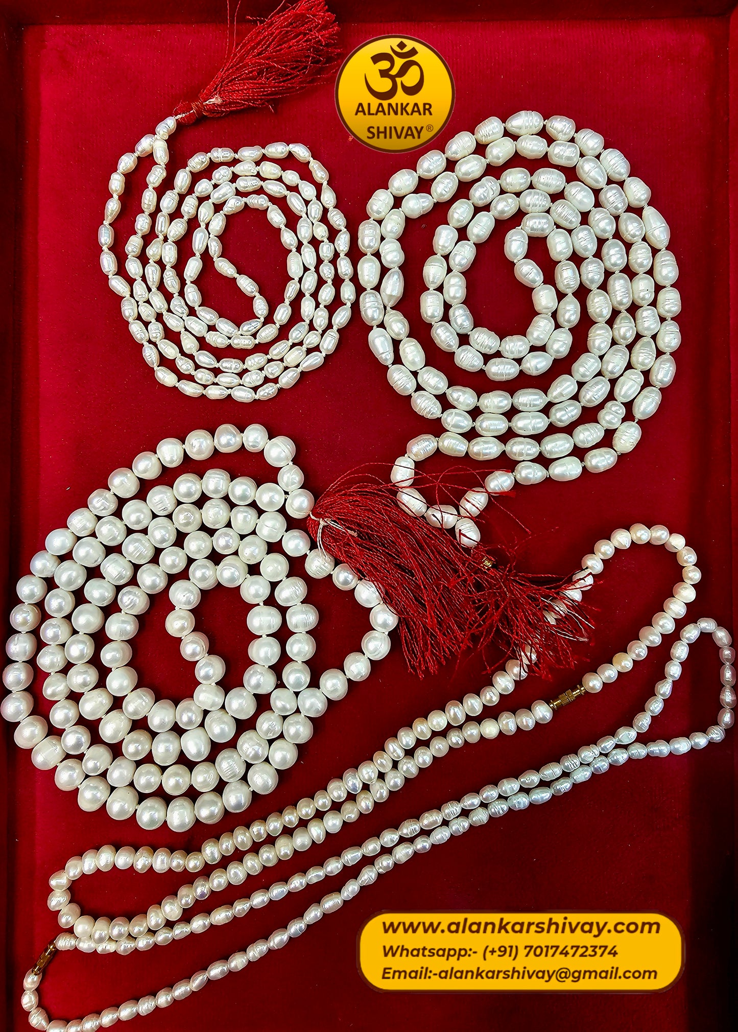 LONG BEADS PEARL MALA (108+1 BEADS)