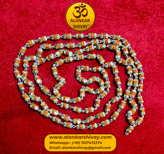 RUDRANI MALA IN PURE SILVER (108+1 BEADS)