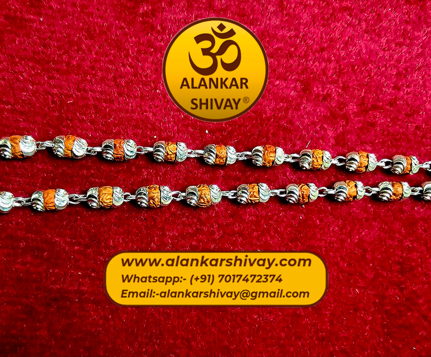 RUDRANI MALA IN PURE SILVER (108+1 BEADS)