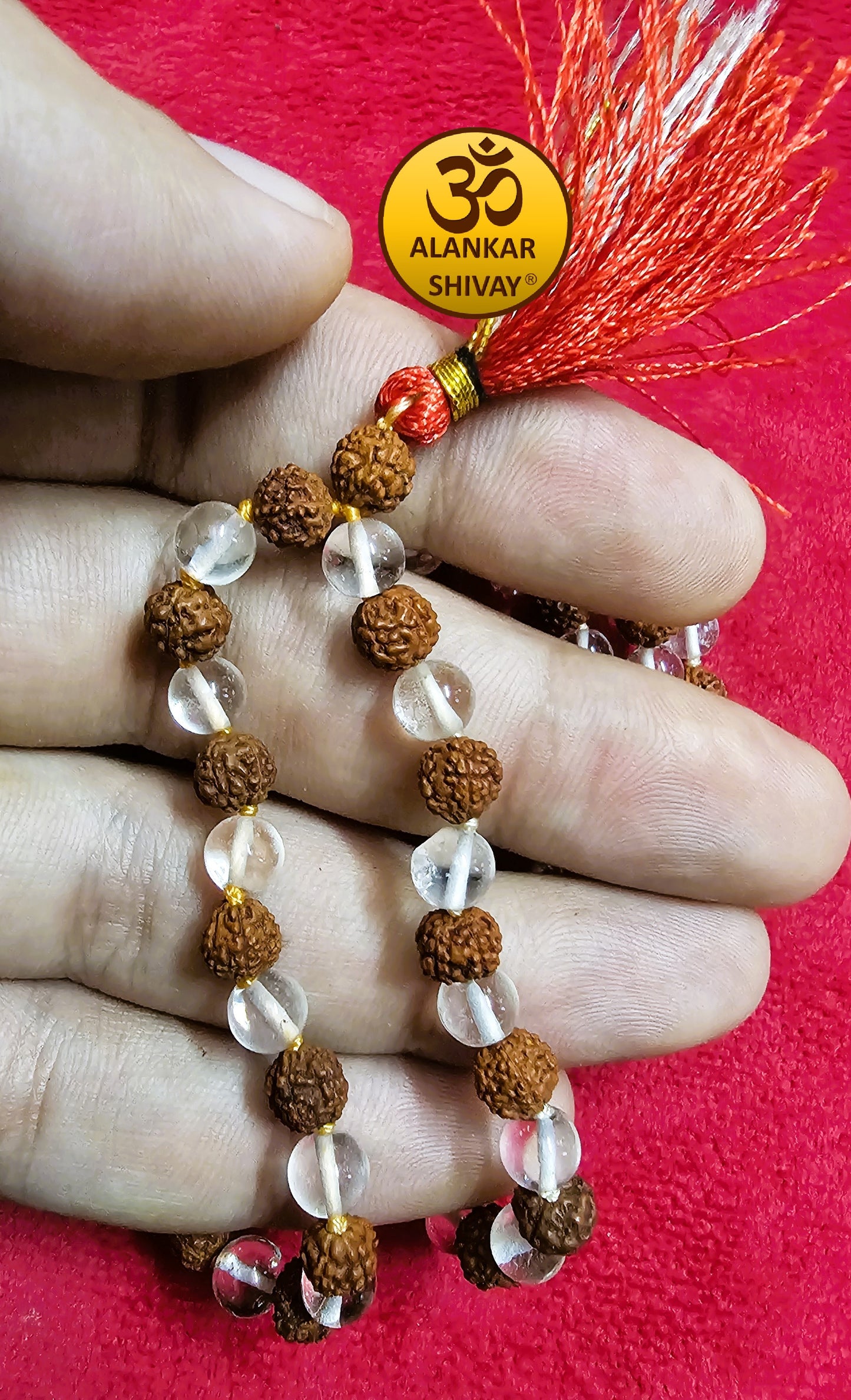 RUDRAKSH SPHATIK MALA(108 +1 BEADS)