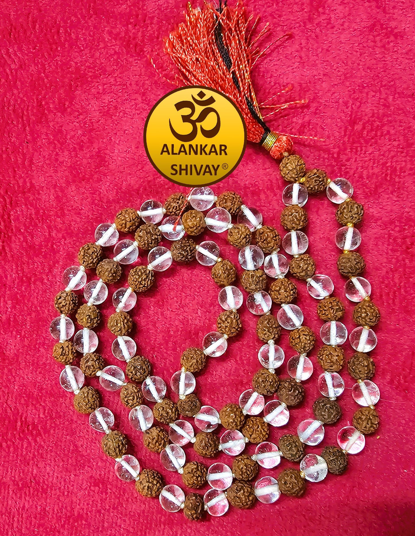 RUDRAKSH SPHATIK MALA(108 +1 BEADS)