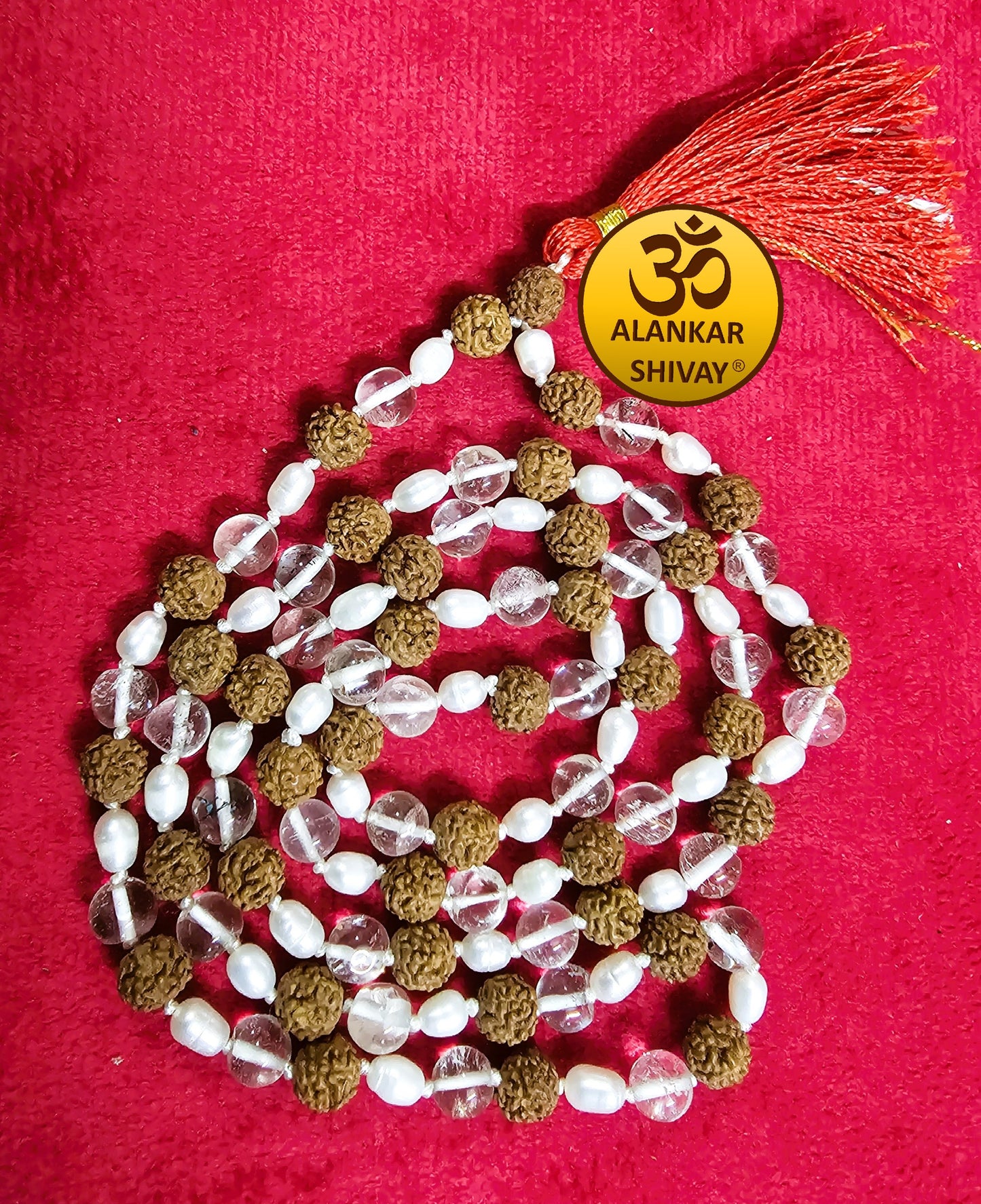 RUDRAKSH, SUCCHA MOTI ,SPHATIK MALA(108+1 BEADS)