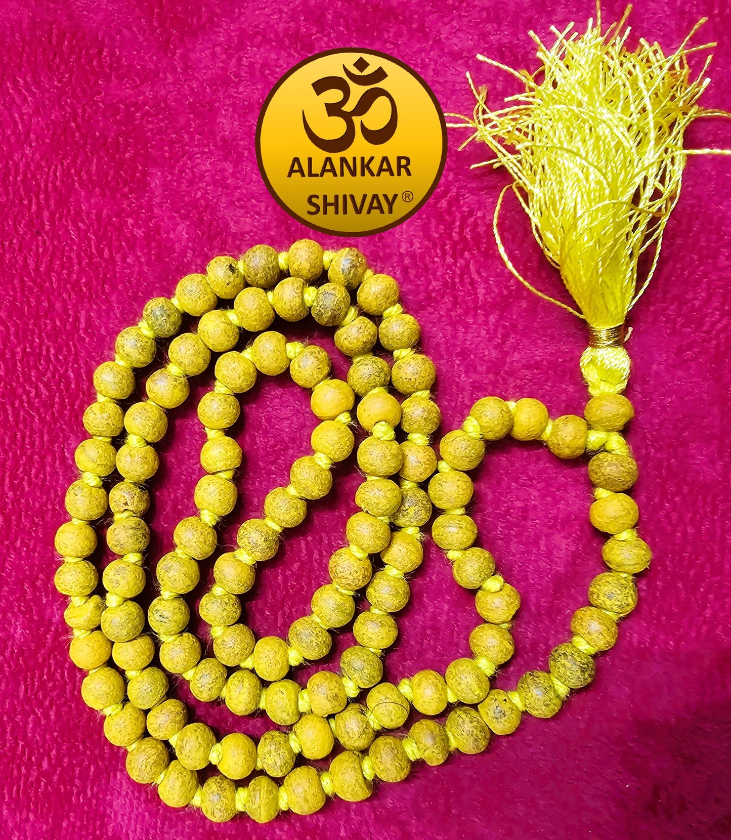 NATURAL HALDI MALA(HARIDRA MALA) (108 +1 BEADS)