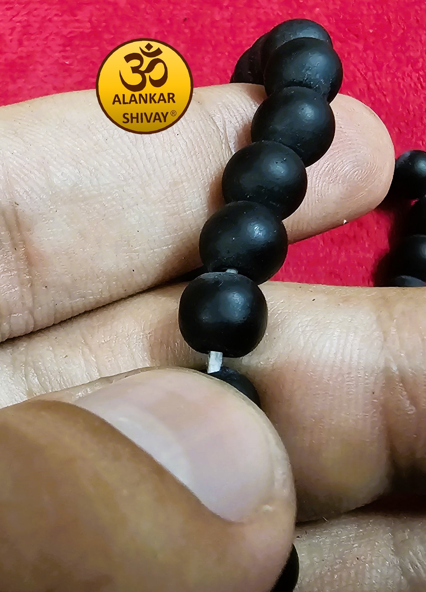 SHALIGRAM MALA(KASAUTI STONE)(108+1 BEADS)