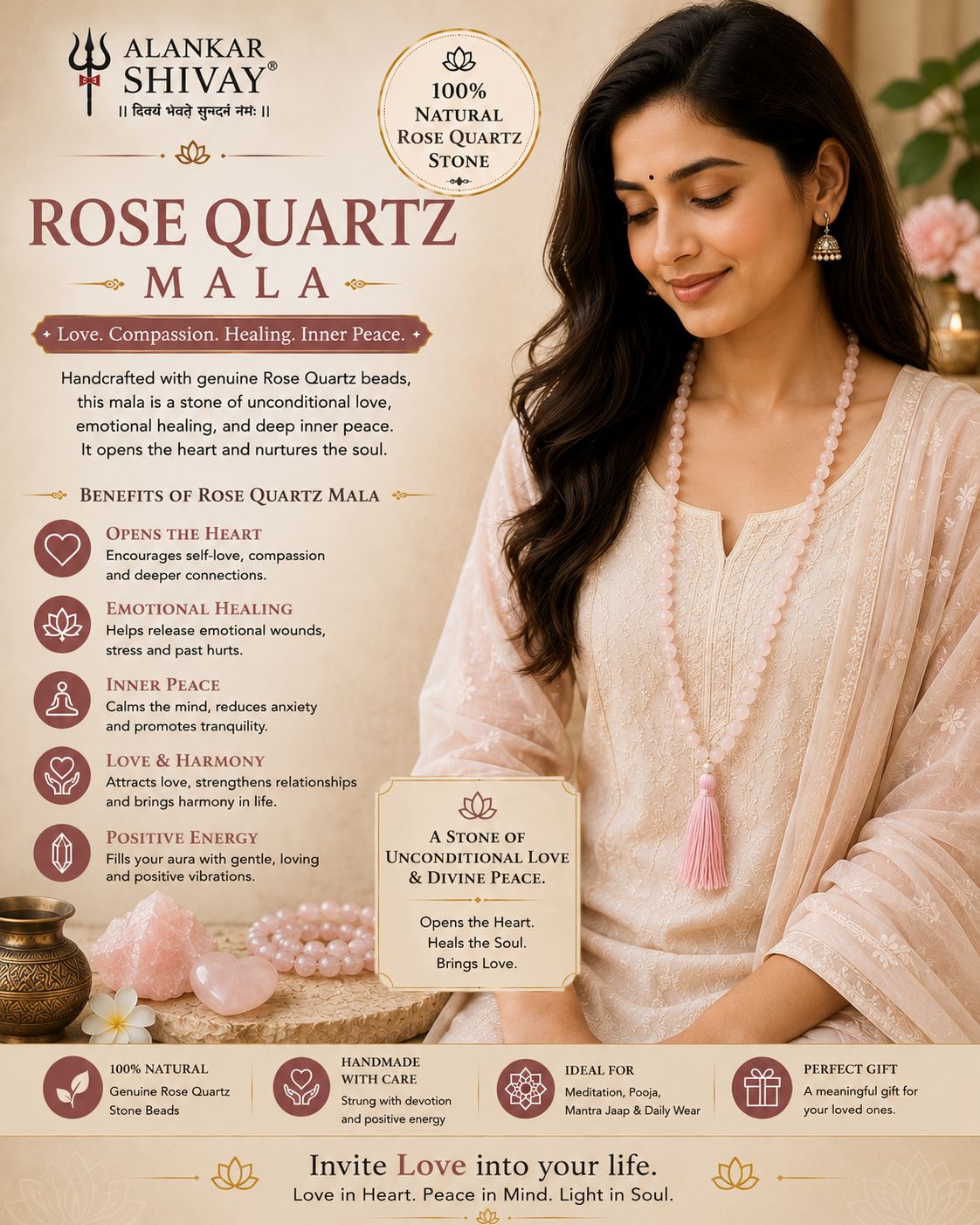ROSE QUARTZ MALA