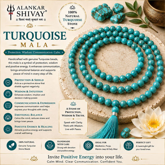 TURQUOISE (FIROZA) STONE MALA