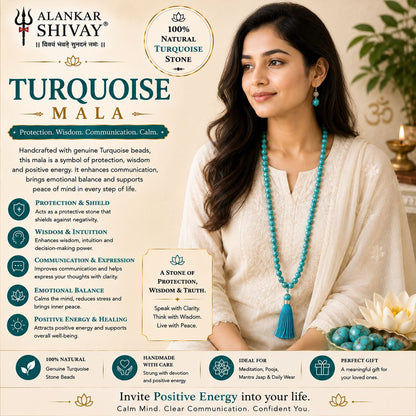 TURQUOISE (FIROZA) STONE MALA