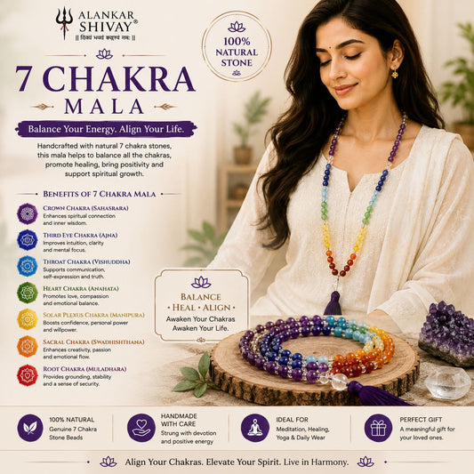 7 CHAKRA STONES MALA 108 BEADS