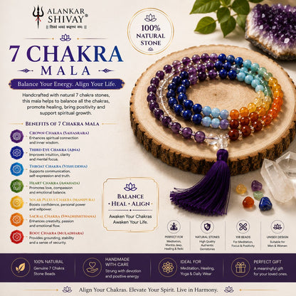 7 CHAKRA STONES MALA 108 BEADS