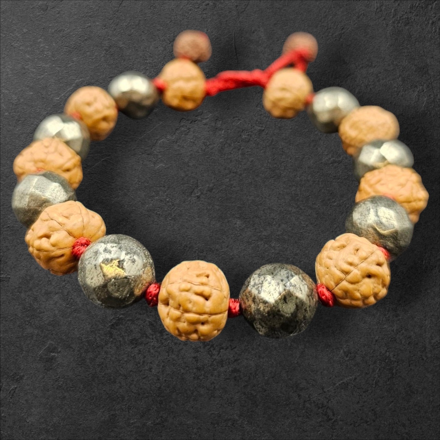 PYRITE AND 7 FACE RUDRAKSH (10MM THREAD)