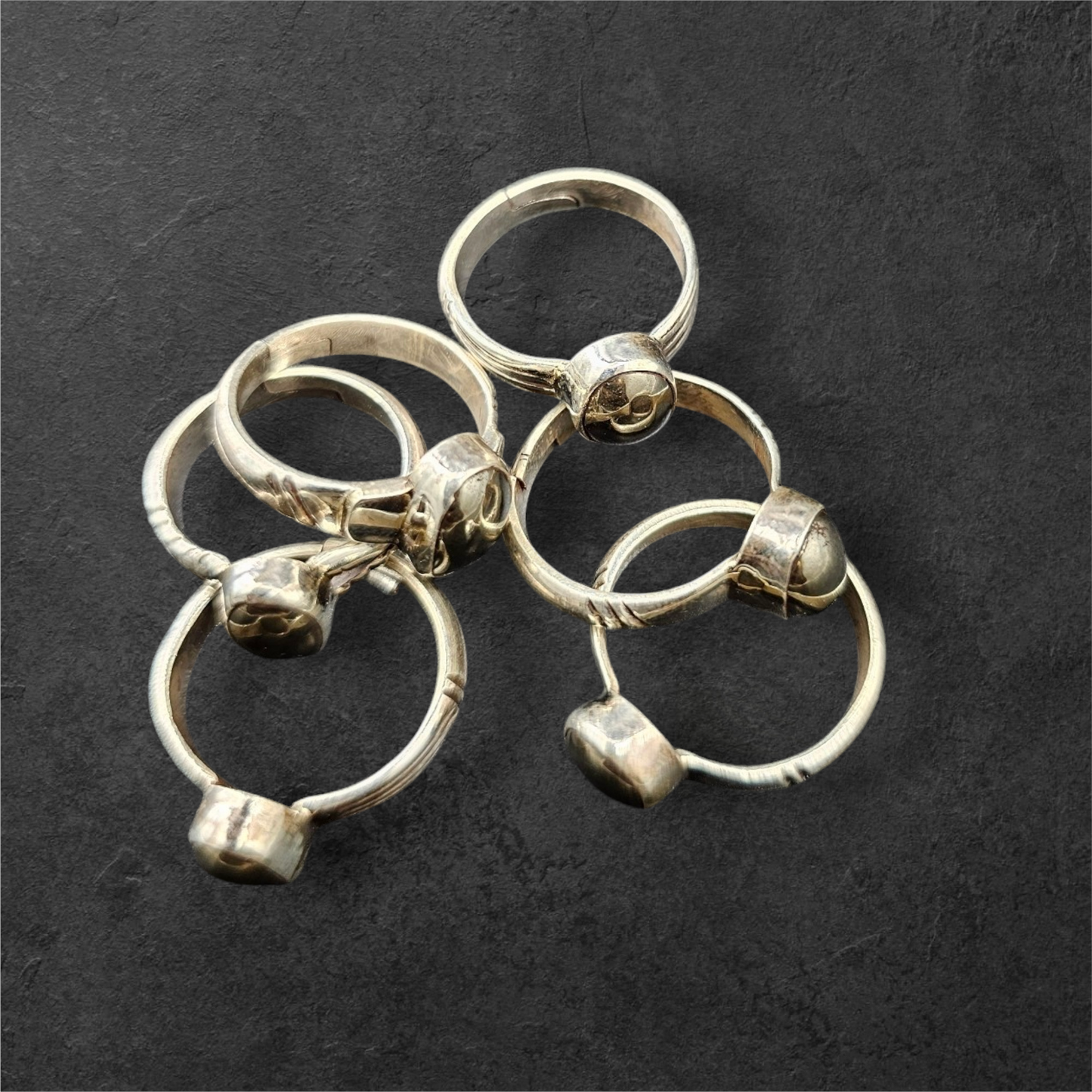 Pure 92.5 silver pyrite ring(adjustable size)