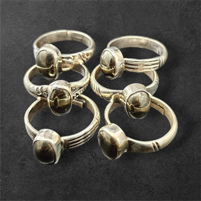 Pure 92.5 silver pyrite ring(adjustable size)