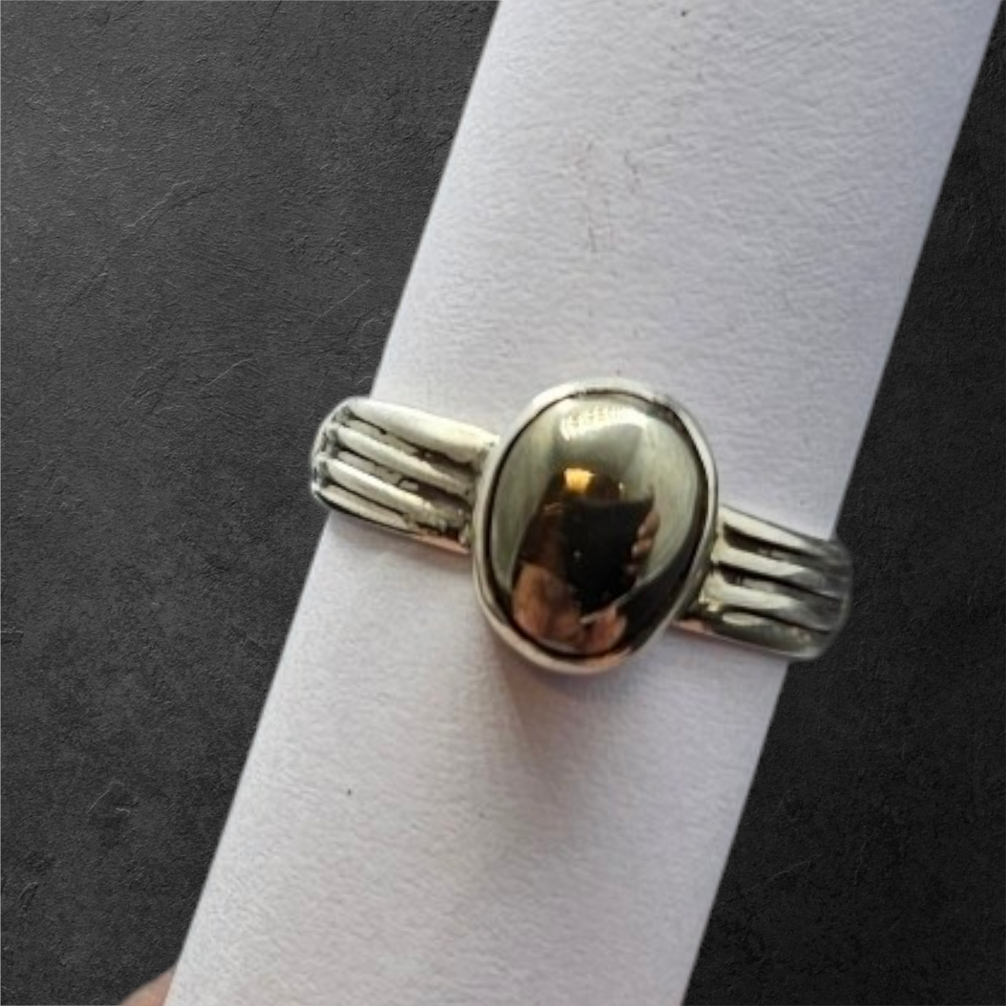 Pure 92.5 silver pyrite ring(adjustable size)