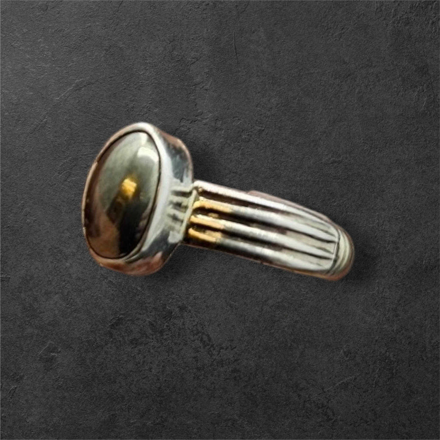 Pure 92.5 silver pyrite ring(adjustable size)