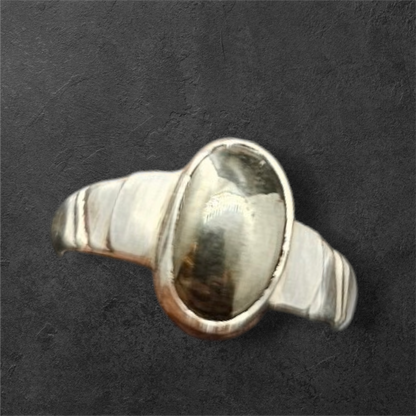 Pure 92.5 silver pyrite ring(adjustable size)