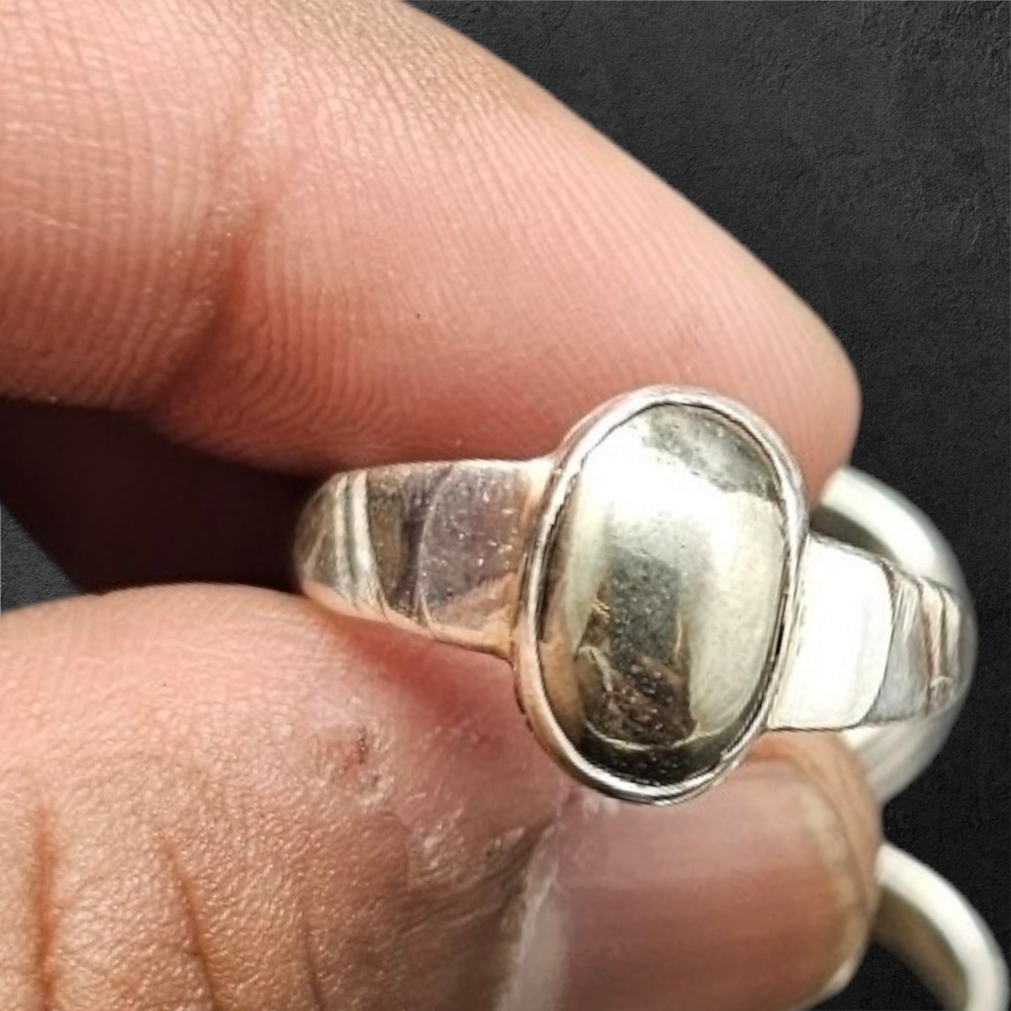 Pure 92.5 silver pyrite ring(adjustable size)