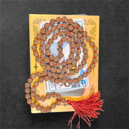 NATURAL RUDRAKSH MALA (108+1 BEADS)WITH LAB CERTIFICATION