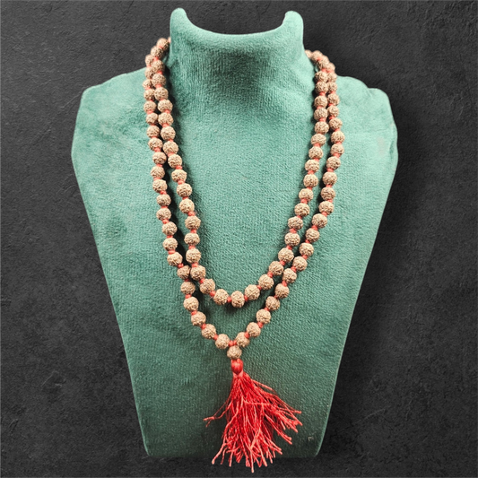 NATURAL RUDRAKSH MALA (108+1 BEADS)WITH LAB CERTIFICATION