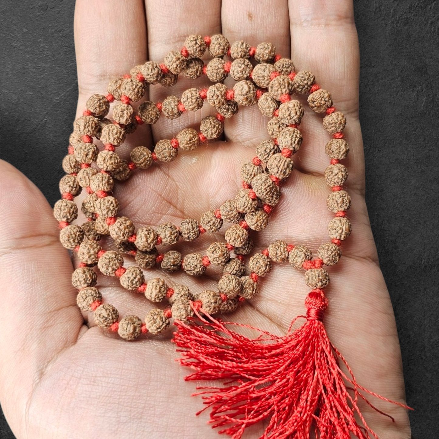 NATURAL RUDRAKSH MALA (108+1 BEADS)WITH LAB CERTIFICATION