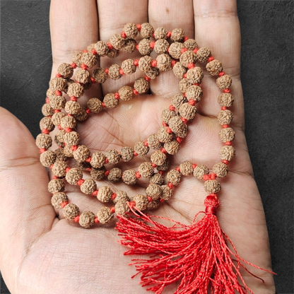 NATURAL RUDRAKSH MALA (108+1 BEADS)WITH LAB CERTIFICATION