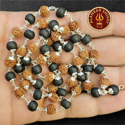 Rudraksh karungali mala 54+1 beads