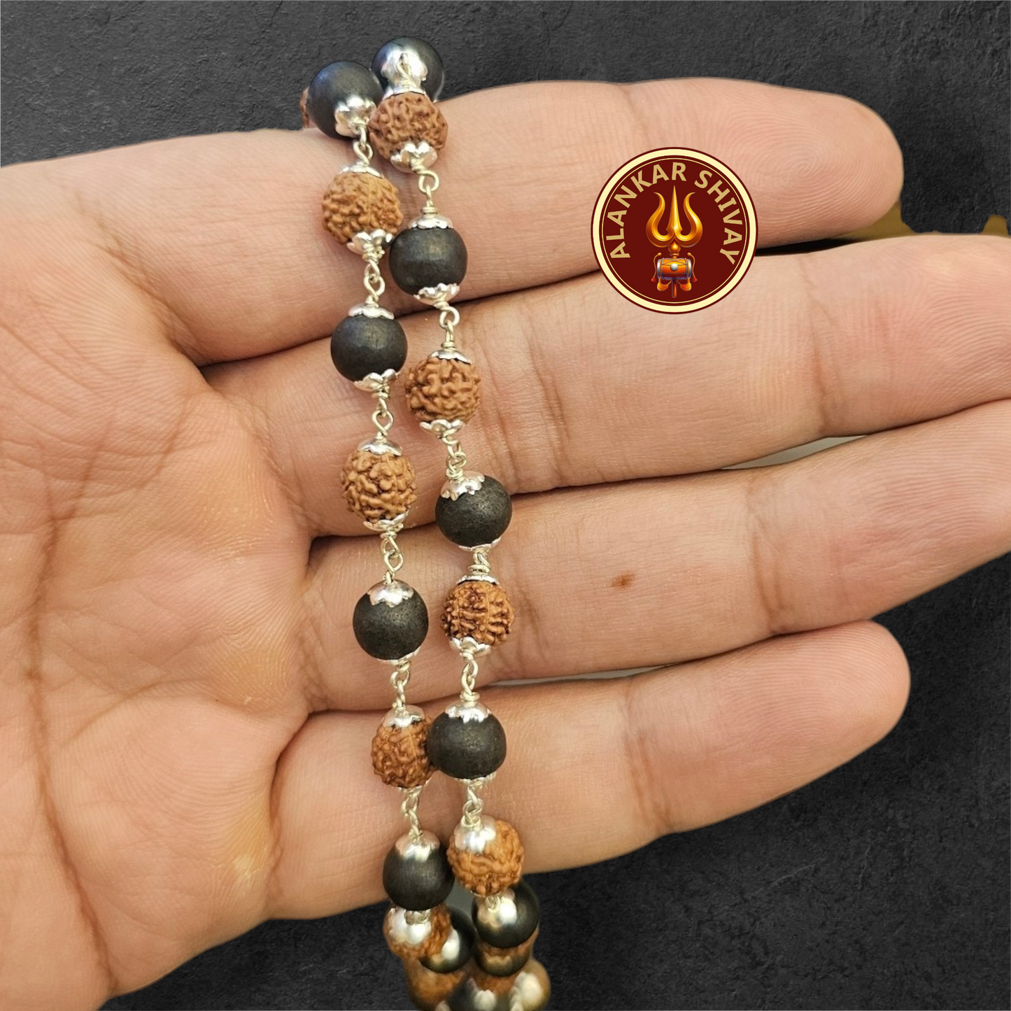 Rudraksh karungali mala 54+1 beads
