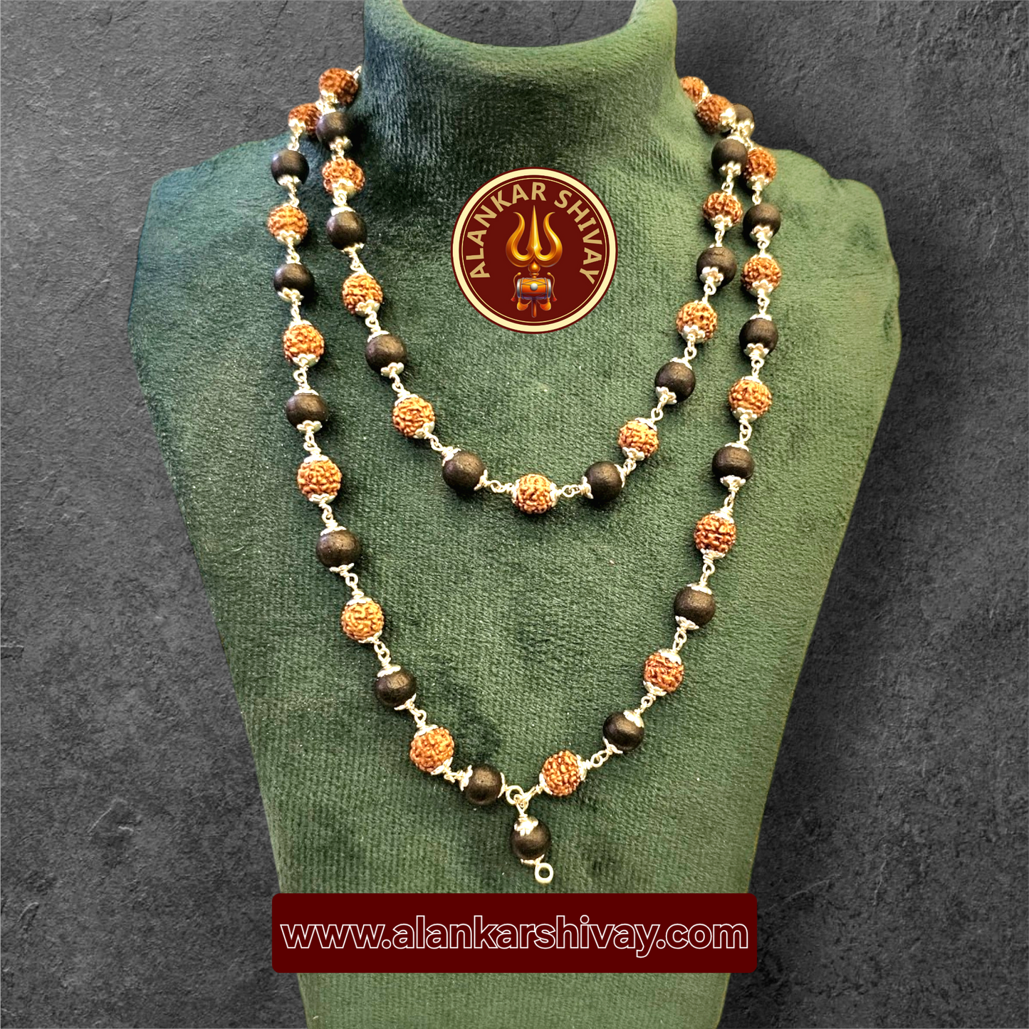 Rudraksh karungali mala 54+1 beads