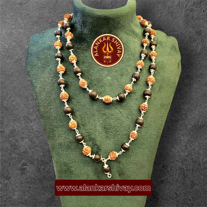 Rudraksh karungali mala 54+1 beads