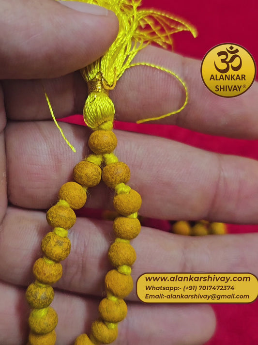 NATURAL HALDI MALA(HARIDRA MALA) (108 +1 BEADS)